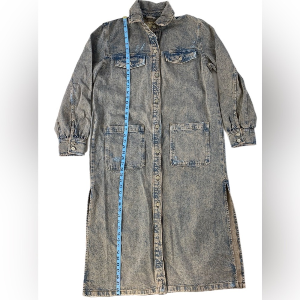 Free People Anna Lou Denim Duster NWOT Small - Picture 5 of 15